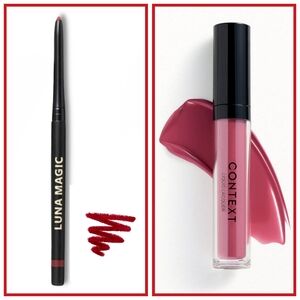 Context Matte Lip Lacquer in shade Say Love & Luna Magic Liner In Amorcito